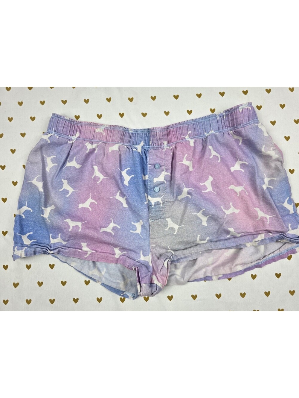 Victorias Secret PINK Gradient DOGS SMALL Sleep Shorts Boxers Pajama Bottoms